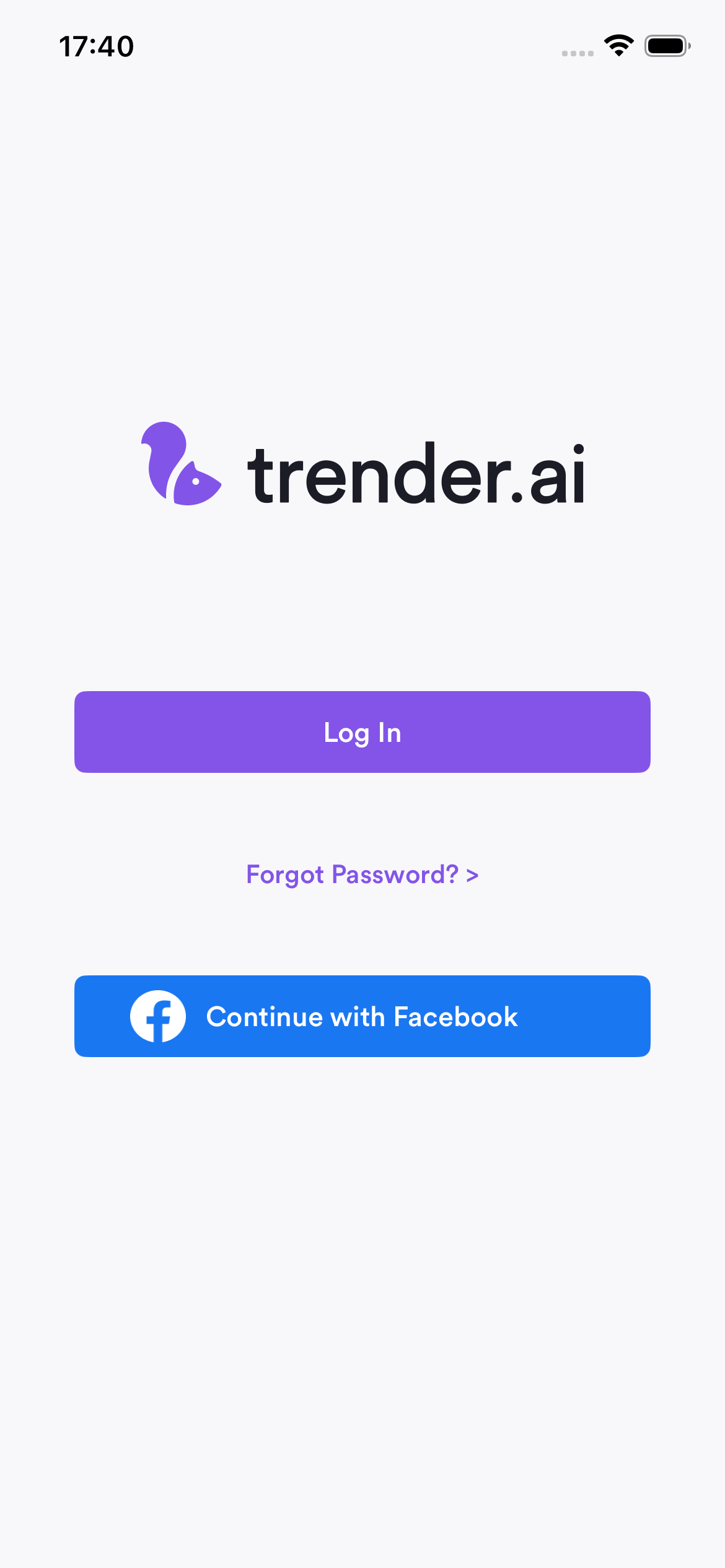 Trender.ai - Login